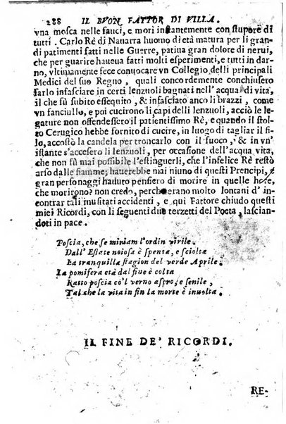 Cento, e dieci ricordi, che formano il buon fattor di villa di Giacomo Agostinetti. Ne' quali si tratta quello, e quanto deue sapere vn buon fattor di villa, ... Et in fine vna raccolta di rimedij per varie infermità di buoi, caualli, & altri animali. ...