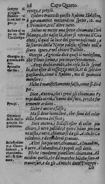 Il tesoro delle gioie, trattato marauiglioso, intorno alle vertuti, e proprieta' più rare di tutte le gioie, perle, ... Raccolto, & ordinato, per Cleandro Arnobio Academico Ardente Etereo: et hora in questi nouelli giorni dato alla luce del mondo; da Archangelo Riccio. ...