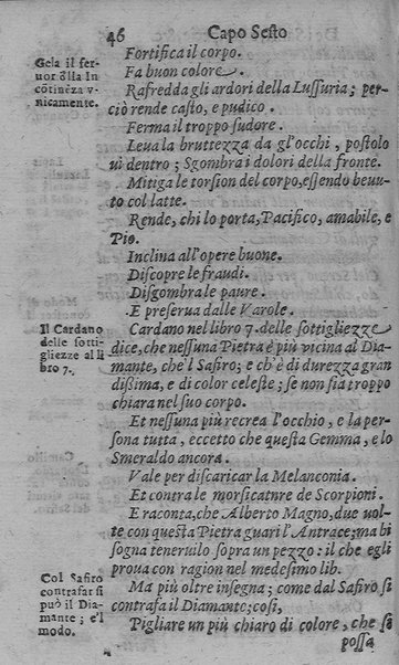 Il tesoro delle gioie, trattato marauiglioso, intorno alle vertuti, e proprieta' più rare di tutte le gioie, perle, ... Raccolto, & ordinato, per Cleandro Arnobio Academico Ardente Etereo: et hora in questi nouelli giorni dato alla luce del mondo; da Archangelo Riccio. ...