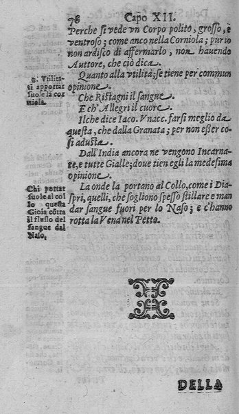 Il tesoro delle gioie, trattato marauiglioso, intorno alle vertuti, e proprieta' più rare di tutte le gioie, perle, ... Raccolto, & ordinato, per Cleandro Arnobio Academico Ardente Etereo: et hora in questi nouelli giorni dato alla luce del mondo; da Archangelo Riccio. ...