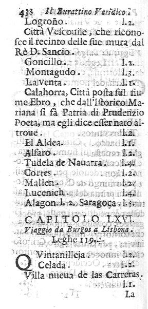 Il burattino veridico, ouero, instruzione generale per chi viaggia, con la descrizione dell'Europa, distinzione de' regni, prouincie, e città, ... Data alla luce da Giuseppe Miselli corriere detto Burattino da Castel Nuouo di Porto, ...