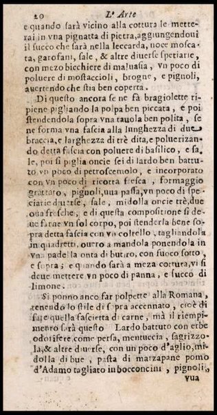 L'arte di ben cucinare, et instruire i men periti in questa lodeuole professione. Doue anco s'insegna à far pasticci, sapori, ... Di Bartolomeo Stefani cuoco di S.A.S. di Mantoua