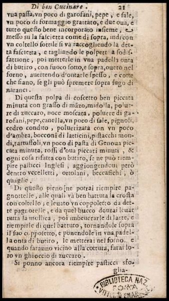 L'arte di ben cucinare, et instruire i men periti in questa lodeuole professione. Doue anco s'insegna à far pasticci, sapori, ... Di Bartolomeo Stefani cuoco di S.A.S. di Mantoua