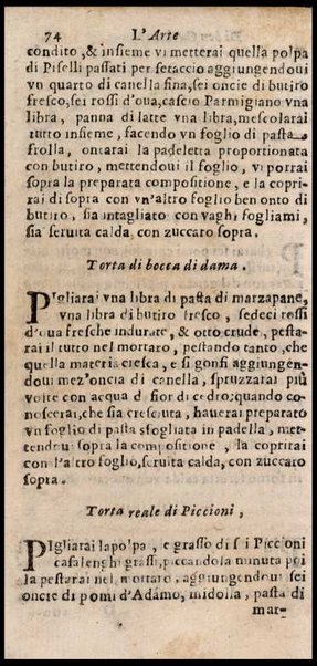 L'arte di ben cucinare, et instruire i men periti in questa lodeuole professione. Doue anco s'insegna à far pasticci, sapori, ... Di Bartolomeo Stefani cuoco di S.A.S. di Mantoua
