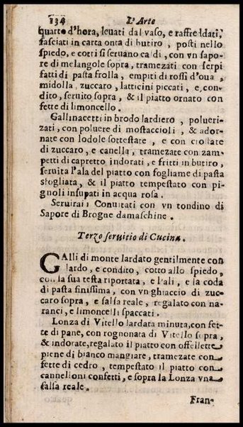 L'arte di ben cucinare, et instruire i men periti in questa lodeuole professione. Doue anco s'insegna à far pasticci, sapori, ... Di Bartolomeo Stefani cuoco di S.A.S. di Mantoua