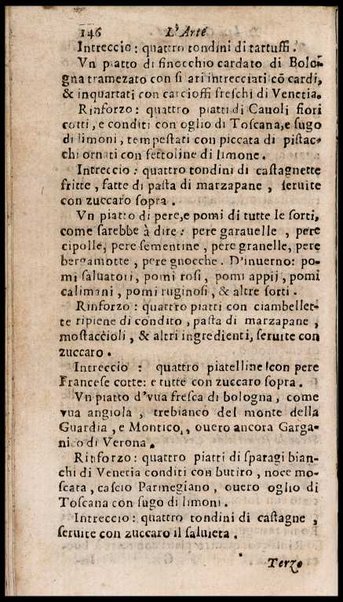 L'arte di ben cucinare, et instruire i men periti in questa lodeuole professione. Doue anco s'insegna à far pasticci, sapori, ... Di Bartolomeo Stefani cuoco di S.A.S. di Mantoua