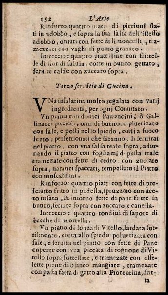 L'arte di ben cucinare, et instruire i men periti in questa lodeuole professione. Doue anco s'insegna à far pasticci, sapori, ... Di Bartolomeo Stefani cuoco di S.A.S. di Mantoua