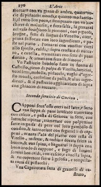 L'arte di ben cucinare, et instruire i men periti in questa lodeuole professione. Doue anco s'insegna à far pasticci, sapori, ... Di Bartolomeo Stefani cuoco di S.A.S. di Mantoua