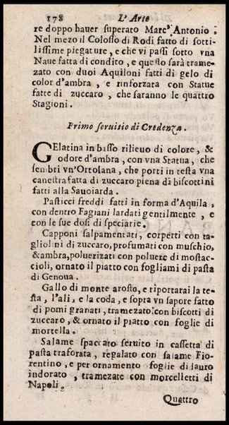 L'arte di ben cucinare, et instruire i men periti in questa lodeuole professione. Doue anco s'insegna à far pasticci, sapori, ... Di Bartolomeo Stefani cuoco di S.A.S. di Mantoua