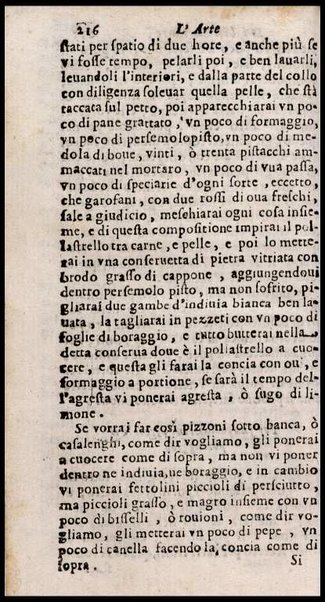 L'arte di ben cucinare, et instruire i men periti in questa lodeuole professione. Doue anco s'insegna à far pasticci, sapori, ... Di Bartolomeo Stefani cuoco di S.A.S. di Mantoua