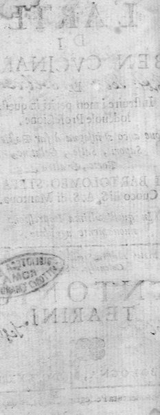 L'arte di ben cucinare, et instruire i men periti in questa lodeuole professione. Doue anco s'insegna à far pasticci, sapori, ... Di Bartolomeo Stefani cuoco di S.A.S. di Mantoua