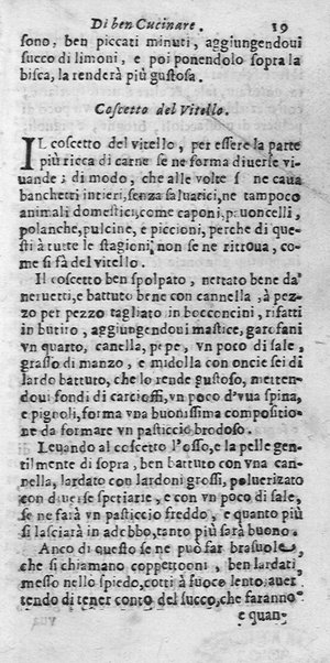 L'arte di ben cucinare, et instruire i men periti in questa lodeuole professione. Doue anco s'insegna à far pasticci, sapori, ... Di Bartolomeo Stefani cuoco di S.A.S. di Mantoua