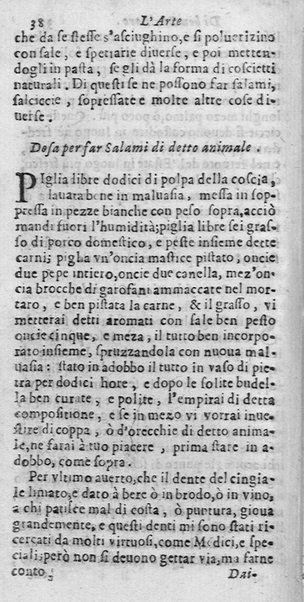 L'arte di ben cucinare, et instruire i men periti in questa lodeuole professione. Doue anco s'insegna à far pasticci, sapori, ... Di Bartolomeo Stefani cuoco di S.A.S. di Mantoua