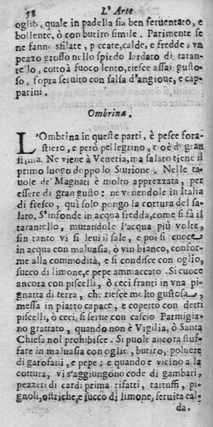 L'arte di ben cucinare, et instruire i men periti in questa lodeuole professione. Doue anco s'insegna à far pasticci, sapori, ... Di Bartolomeo Stefani cuoco di S.A.S. di Mantoua