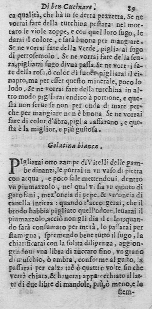 L'arte di ben cucinare, et instruire i men periti in questa lodeuole professione. Doue anco s'insegna à far pasticci, sapori, ... Di Bartolomeo Stefani cuoco di S.A.S. di Mantoua