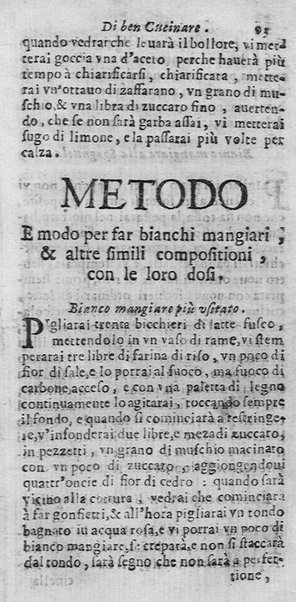 L'arte di ben cucinare, et instruire i men periti in questa lodeuole professione. Doue anco s'insegna à far pasticci, sapori, ... Di Bartolomeo Stefani cuoco di S.A.S. di Mantoua