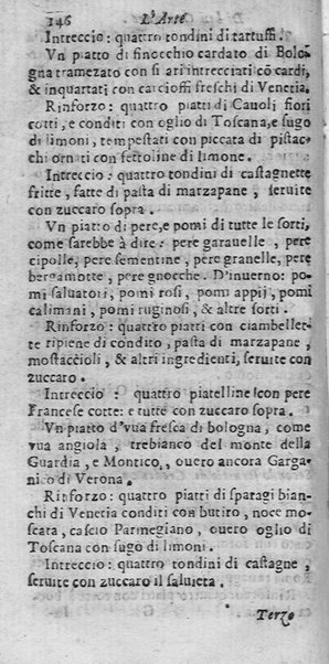 L'arte di ben cucinare, et instruire i men periti in questa lodeuole professione. Doue anco s'insegna à far pasticci, sapori, ... Di Bartolomeo Stefani cuoco di S.A.S. di Mantoua