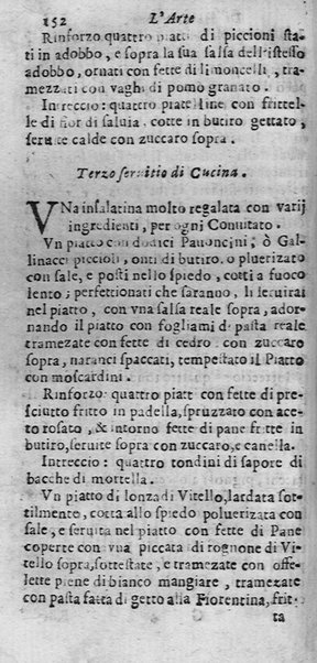 L'arte di ben cucinare, et instruire i men periti in questa lodeuole professione. Doue anco s'insegna à far pasticci, sapori, ... Di Bartolomeo Stefani cuoco di S.A.S. di Mantoua