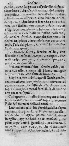 L'arte di ben cucinare, et instruire i men periti in questa lodeuole professione. Doue anco s'insegna à far pasticci, sapori, ... Di Bartolomeo Stefani cuoco di S.A.S. di Mantoua