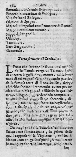 L'arte di ben cucinare, et instruire i men periti in questa lodeuole professione. Doue anco s'insegna à far pasticci, sapori, ... Di Bartolomeo Stefani cuoco di S.A.S. di Mantoua