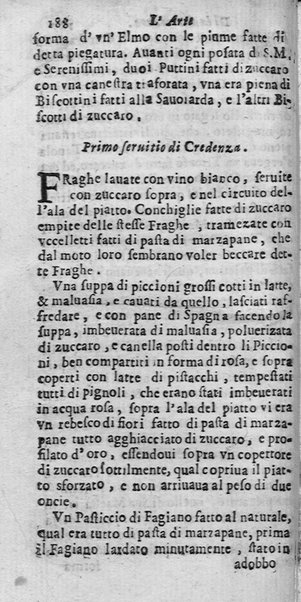 L'arte di ben cucinare, et instruire i men periti in questa lodeuole professione. Doue anco s'insegna à far pasticci, sapori, ... Di Bartolomeo Stefani cuoco di S.A.S. di Mantoua