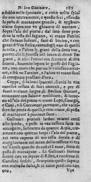 L'arte di ben cucinare, et instruire i men periti in questa lodeuole professione. Doue anco s'insegna à far pasticci, sapori, ... Di Bartolomeo Stefani cuoco di S.A.S. di Mantoua
