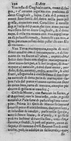 L'arte di ben cucinare, et instruire i men periti in questa lodeuole professione. Doue anco s'insegna à far pasticci, sapori, ... Di Bartolomeo Stefani cuoco di S.A.S. di Mantoua