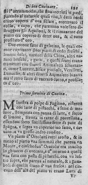 L'arte di ben cucinare, et instruire i men periti in questa lodeuole professione. Doue anco s'insegna à far pasticci, sapori, ... Di Bartolomeo Stefani cuoco di S.A.S. di Mantoua