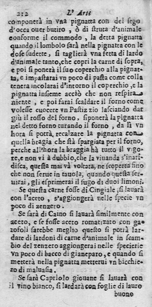 L'arte di ben cucinare, et instruire i men periti in questa lodeuole professione. Doue anco s'insegna à far pasticci, sapori, ... Di Bartolomeo Stefani cuoco di S.A.S. di Mantoua