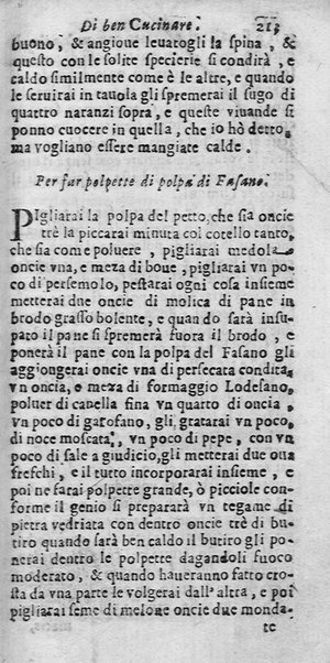 L'arte di ben cucinare, et instruire i men periti in questa lodeuole professione. Doue anco s'insegna à far pasticci, sapori, ... Di Bartolomeo Stefani cuoco di S.A.S. di Mantoua