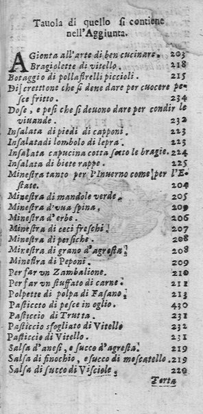 L'arte di ben cucinare, et instruire i men periti in questa lodeuole professione. Doue anco s'insegna à far pasticci, sapori, ... Di Bartolomeo Stefani cuoco di S.A.S. di Mantoua