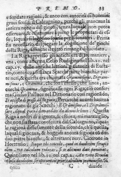 Il gioco de gli scacchi di D. Pietro Carrera diuiso in otto libri, ne' quali s'insegnano i precetti, le vscite, e i tratti posticci del gioco, e si discorre della vera origine di esso. Con due discorsi, l'vno del padre D. Gio. Battista Chèrubino, l'altro del dottor Mario Tortelli, opera non meno vtile a' professori del gioco, che diletteuole à gli studiosi per la varietà della eruditione cauata dalle tenebre dell'antichità. ...