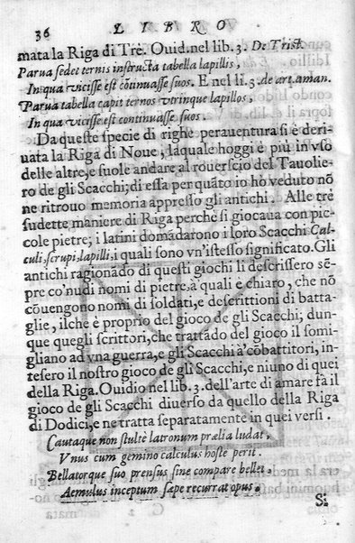 Il gioco de gli scacchi di D. Pietro Carrera diuiso in otto libri, ne' quali s'insegnano i precetti, le vscite, e i tratti posticci del gioco, e si discorre della vera origine di esso. Con due discorsi, l'vno del padre D. Gio. Battista Chèrubino, l'altro del dottor Mario Tortelli, opera non meno vtile a' professori del gioco, che diletteuole à gli studiosi per la varietà della eruditione cauata dalle tenebre dell'antichità. ...