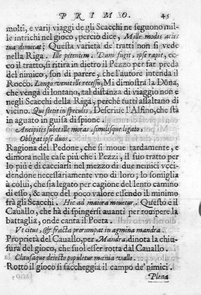 Il gioco de gli scacchi di D. Pietro Carrera diuiso in otto libri, ne' quali s'insegnano i precetti, le vscite, e i tratti posticci del gioco, e si discorre della vera origine di esso. Con due discorsi, l'vno del padre D. Gio. Battista Chèrubino, l'altro del dottor Mario Tortelli, opera non meno vtile a' professori del gioco, che diletteuole à gli studiosi per la varietà della eruditione cauata dalle tenebre dell'antichità. ...