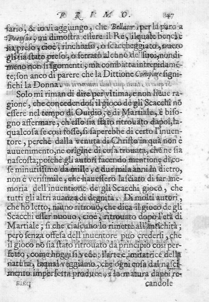 Il gioco de gli scacchi di D. Pietro Carrera diuiso in otto libri, ne' quali s'insegnano i precetti, le vscite, e i tratti posticci del gioco, e si discorre della vera origine di esso. Con due discorsi, l'vno del padre D. Gio. Battista Chèrubino, l'altro del dottor Mario Tortelli, opera non meno vtile a' professori del gioco, che diletteuole à gli studiosi per la varietà della eruditione cauata dalle tenebre dell'antichità. ...