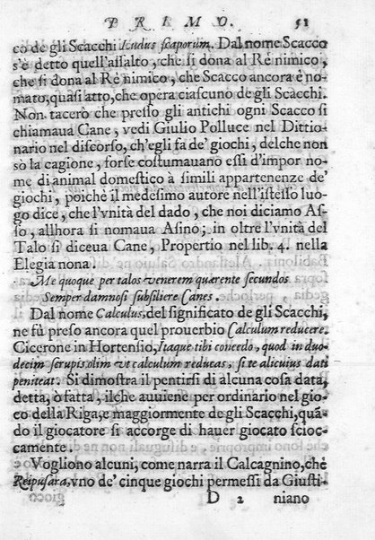 Il gioco de gli scacchi di D. Pietro Carrera diuiso in otto libri, ne' quali s'insegnano i precetti, le vscite, e i tratti posticci del gioco, e si discorre della vera origine di esso. Con due discorsi, l'vno del padre D. Gio. Battista Chèrubino, l'altro del dottor Mario Tortelli, opera non meno vtile a' professori del gioco, che diletteuole à gli studiosi per la varietà della eruditione cauata dalle tenebre dell'antichità. ...