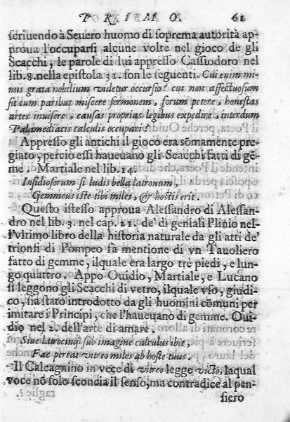 Il gioco de gli scacchi di D. Pietro Carrera diuiso in otto libri, ne' quali s'insegnano i precetti, le vscite, e i tratti posticci del gioco, e si discorre della vera origine di esso. Con due discorsi, l'vno del padre D. Gio. Battista Chèrubino, l'altro del dottor Mario Tortelli, opera non meno vtile a' professori del gioco, che diletteuole à gli studiosi per la varietà della eruditione cauata dalle tenebre dell'antichità. ...