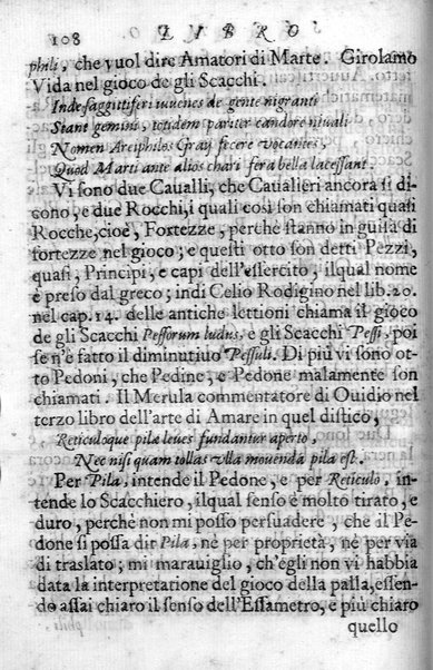 Il gioco de gli scacchi di D. Pietro Carrera diuiso in otto libri, ne' quali s'insegnano i precetti, le vscite, e i tratti posticci del gioco, e si discorre della vera origine di esso. Con due discorsi, l'vno del padre D. Gio. Battista Chèrubino, l'altro del dottor Mario Tortelli, opera non meno vtile a' professori del gioco, che diletteuole à gli studiosi per la varietà della eruditione cauata dalle tenebre dell'antichità. ...