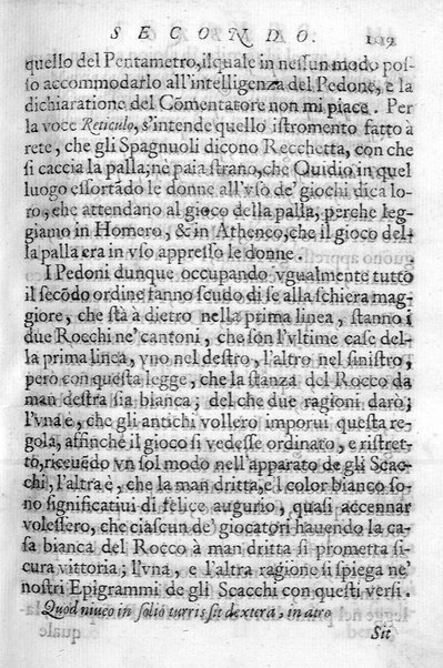 Il gioco de gli scacchi di D. Pietro Carrera diuiso in otto libri, ne' quali s'insegnano i precetti, le vscite, e i tratti posticci del gioco, e si discorre della vera origine di esso. Con due discorsi, l'vno del padre D. Gio. Battista Chèrubino, l'altro del dottor Mario Tortelli, opera non meno vtile a' professori del gioco, che diletteuole à gli studiosi per la varietà della eruditione cauata dalle tenebre dell'antichità. ...