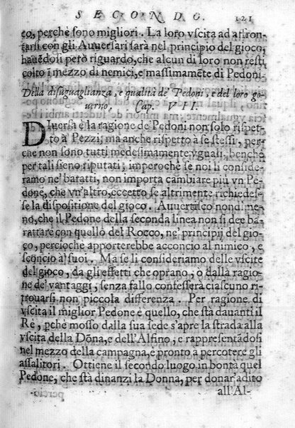 Il gioco de gli scacchi di D. Pietro Carrera diuiso in otto libri, ne' quali s'insegnano i precetti, le vscite, e i tratti posticci del gioco, e si discorre della vera origine di esso. Con due discorsi, l'vno del padre D. Gio. Battista Chèrubino, l'altro del dottor Mario Tortelli, opera non meno vtile a' professori del gioco, che diletteuole à gli studiosi per la varietà della eruditione cauata dalle tenebre dell'antichità. ...