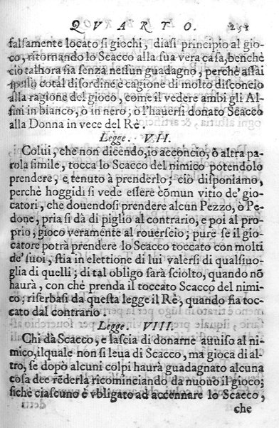 Il gioco de gli scacchi di D. Pietro Carrera diuiso in otto libri, ne' quali s'insegnano i precetti, le vscite, e i tratti posticci del gioco, e si discorre della vera origine di esso. Con due discorsi, l'vno del padre D. Gio. Battista Chèrubino, l'altro del dottor Mario Tortelli, opera non meno vtile a' professori del gioco, che diletteuole à gli studiosi per la varietà della eruditione cauata dalle tenebre dell'antichità. ...