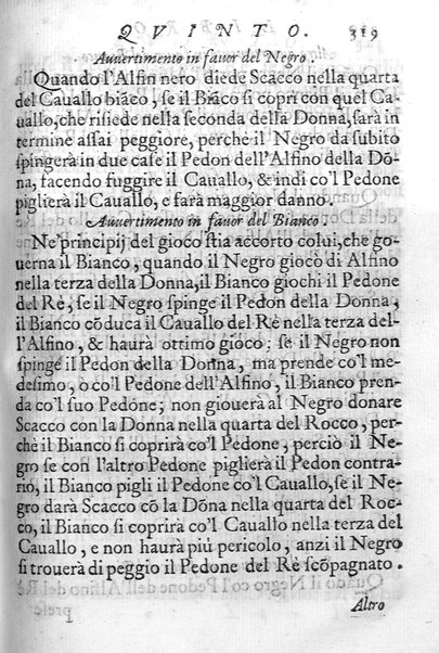 Il gioco de gli scacchi di D. Pietro Carrera diuiso in otto libri, ne' quali s'insegnano i precetti, le vscite, e i tratti posticci del gioco, e si discorre della vera origine di esso. Con due discorsi, l'vno del padre D. Gio. Battista Chèrubino, l'altro del dottor Mario Tortelli, opera non meno vtile a' professori del gioco, che diletteuole à gli studiosi per la varietà della eruditione cauata dalle tenebre dell'antichità. ...