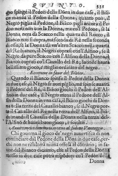 Il gioco de gli scacchi di D. Pietro Carrera diuiso in otto libri, ne' quali s'insegnano i precetti, le vscite, e i tratti posticci del gioco, e si discorre della vera origine di esso. Con due discorsi, l'vno del padre D. Gio. Battista Chèrubino, l'altro del dottor Mario Tortelli, opera non meno vtile a' professori del gioco, che diletteuole à gli studiosi per la varietà della eruditione cauata dalle tenebre dell'antichità. ...