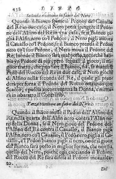 Il gioco de gli scacchi di D. Pietro Carrera diuiso in otto libri, ne' quali s'insegnano i precetti, le vscite, e i tratti posticci del gioco, e si discorre della vera origine di esso. Con due discorsi, l'vno del padre D. Gio. Battista Chèrubino, l'altro del dottor Mario Tortelli, opera non meno vtile a' professori del gioco, che diletteuole à gli studiosi per la varietà della eruditione cauata dalle tenebre dell'antichità. ...