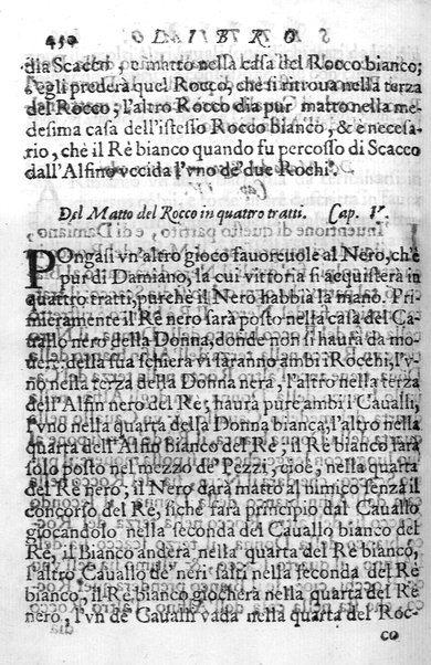 Il gioco de gli scacchi di D. Pietro Carrera diuiso in otto libri, ne' quali s'insegnano i precetti, le vscite, e i tratti posticci del gioco, e si discorre della vera origine di esso. Con due discorsi, l'vno del padre D. Gio. Battista Chèrubino, l'altro del dottor Mario Tortelli, opera non meno vtile a' professori del gioco, che diletteuole à gli studiosi per la varietà della eruditione cauata dalle tenebre dell'antichità. ...