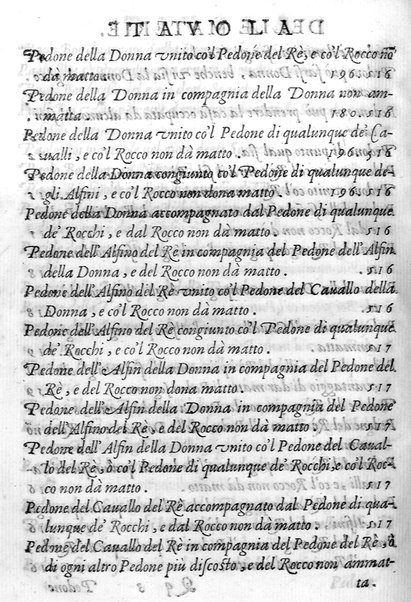 Il gioco de gli scacchi di D. Pietro Carrera diuiso in otto libri, ne' quali s'insegnano i precetti, le vscite, e i tratti posticci del gioco, e si discorre della vera origine di esso. Con due discorsi, l'vno del padre D. Gio. Battista Chèrubino, l'altro del dottor Mario Tortelli, opera non meno vtile a' professori del gioco, che diletteuole à gli studiosi per la varietà della eruditione cauata dalle tenebre dell'antichità. ...