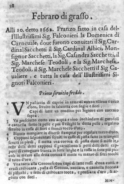 Teatro nobillissimo di scalcheria di Venantio Mattei da Camerino per apparecchio di banchetti à gran prencipi, secondo il variar delle stagioni. Col modo di far diuerse viuande per il passato non vsate à benefitio de professori con aggiunta di fare diuerse sorte di minestre. ...