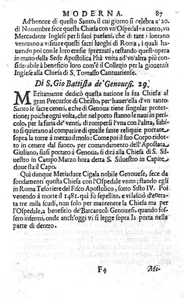 Ritratto di Roma moderna: nel quale sono descritte, le sagre basiliche, le chiese, collegij, confraternite, librerie, ospedali, monasteri, fontane, giardini, palazzi, pitture, sculture, e statue più famose, esistenti dentro, e fuori della città. Con la narratione dell'opere pie, ... Distinto in quatordici rioni, abbellito con le figure di rame, e raccolto dall'auttori, accennati nel primo tomo