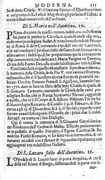 Ritratto di Roma moderna: nel quale sono descritte, le sagre basiliche, le chiese, collegij, confraternite, librerie, ospedali, monasteri, fontane, giardini, palazzi, pitture, sculture, e statue più famose, esistenti dentro, e fuori della città. Con la narratione dell'opere pie, ... Distinto in quatordici rioni, abbellito con le figure di rame, e raccolto dall'auttori, accennati nel primo tomo