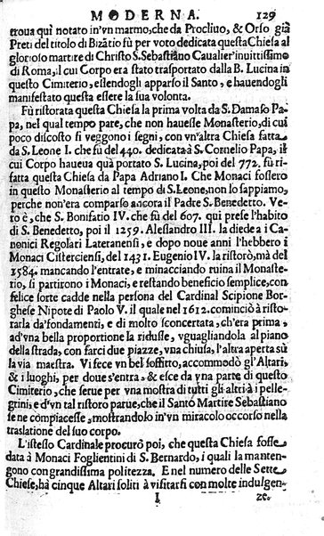 Ritratto di Roma moderna: nel quale sono descritte, le sagre basiliche, le chiese, collegij, confraternite, librerie, ospedali, monasteri, fontane, giardini, palazzi, pitture, sculture, e statue più famose, esistenti dentro, e fuori della città. Con la narratione dell'opere pie, ... Distinto in quatordici rioni, abbellito con le figure di rame, e raccolto dall'auttori, accennati nel primo tomo